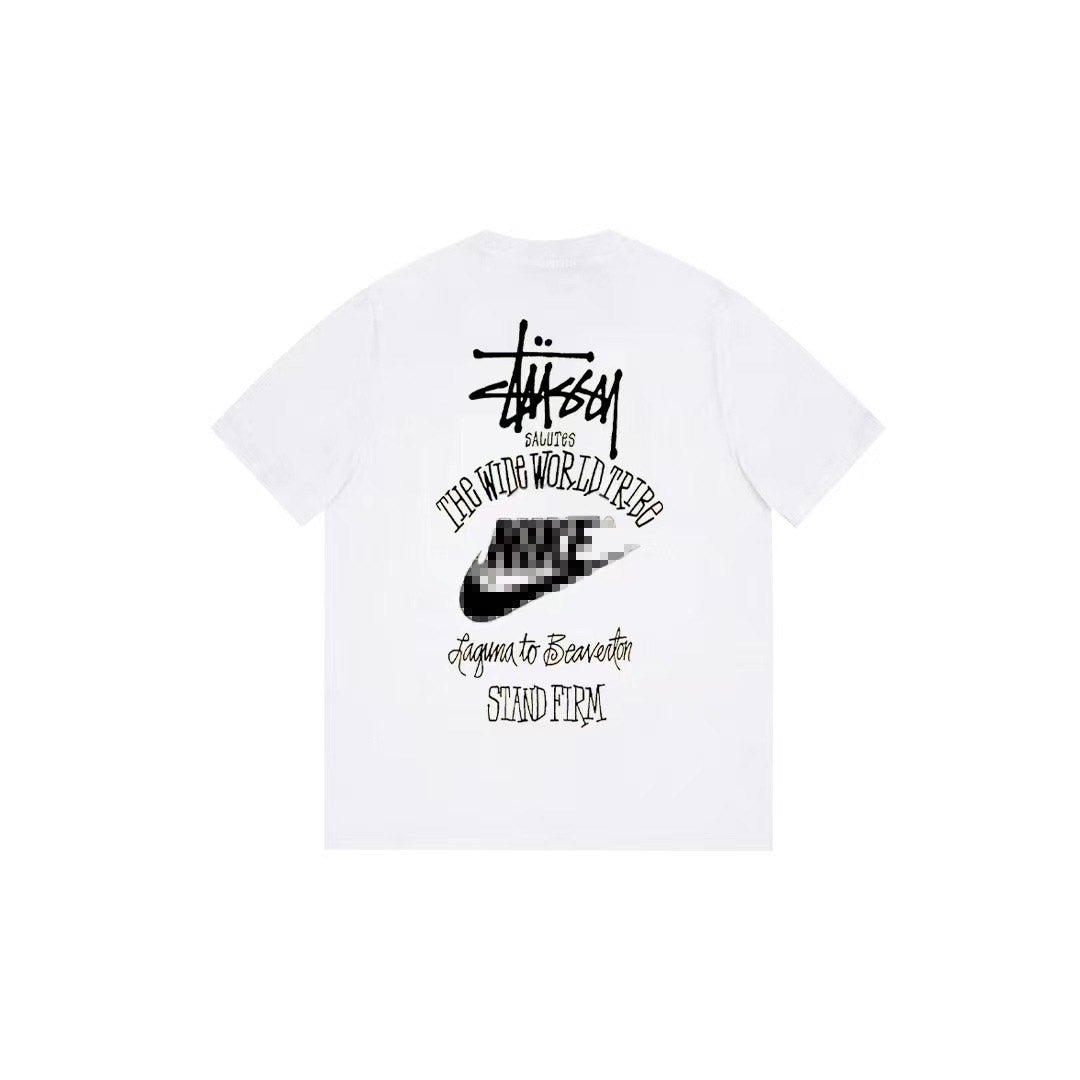 Stussy The Wide World Tribe T-Shirt Loose Casual T-Shirts Same for Men and Women
