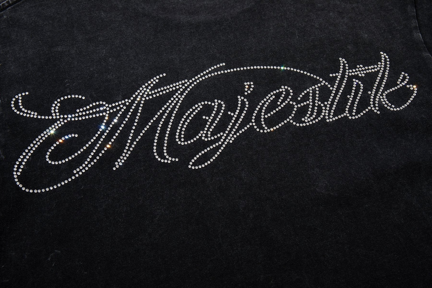 MAJESTIK Blue Football Graphic T-Shirt ¡ª detail
