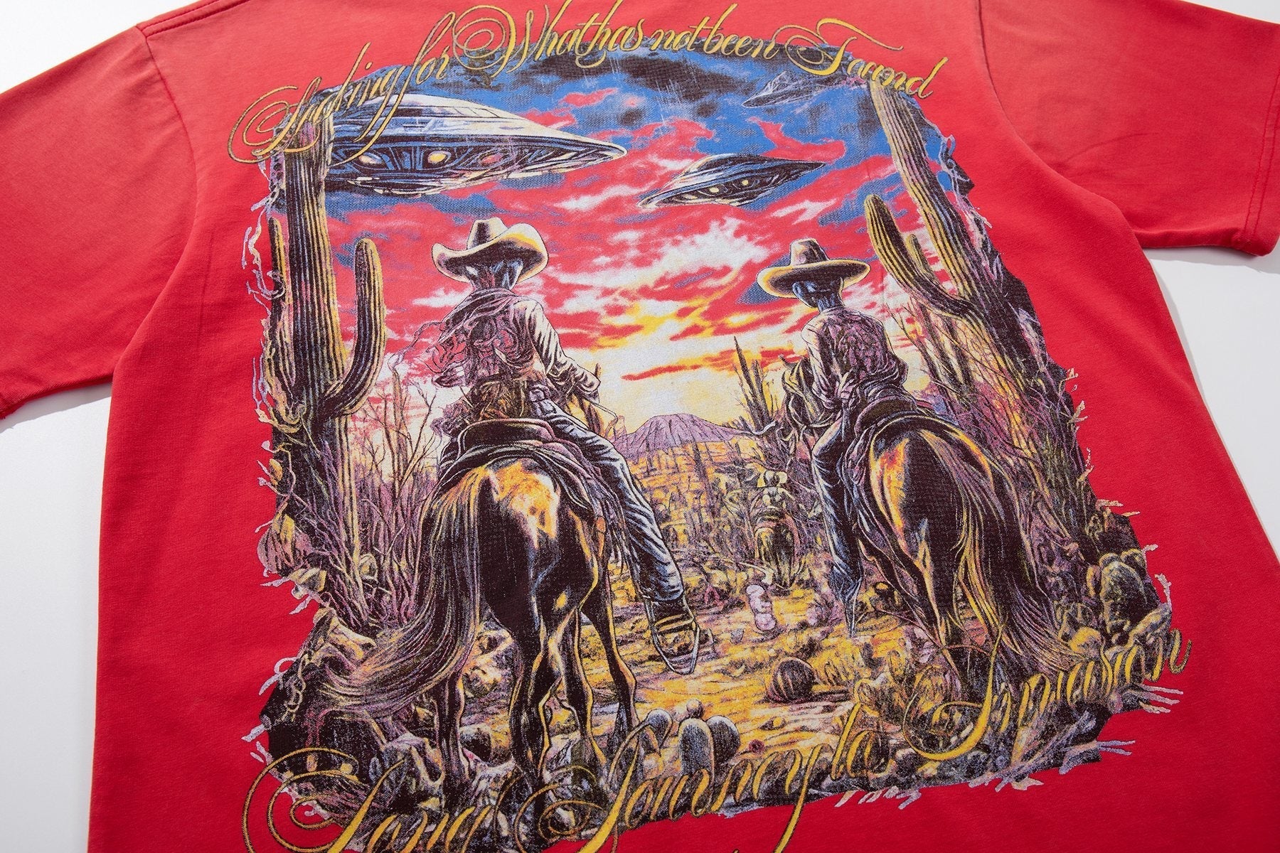 MAJESTIK Western Horse Graphic T-Shirt ¡ª detail