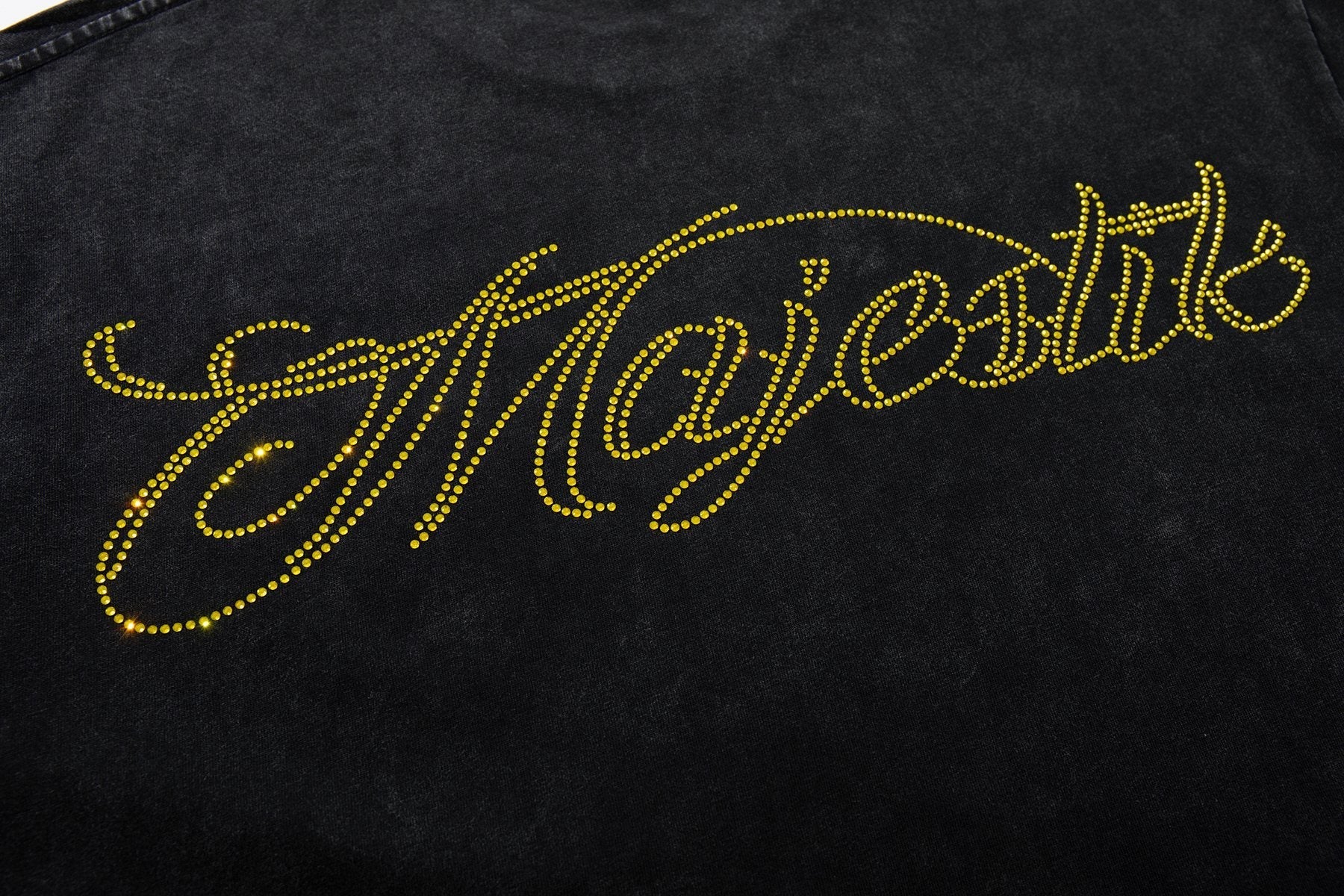 MAJESTIK Racing Graphic Washed Black T-Shirt ¡ª detail