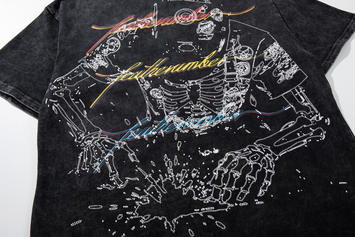 MAJESTIK Robot & Skeleton Graphic T-Shirt ¡ª detail