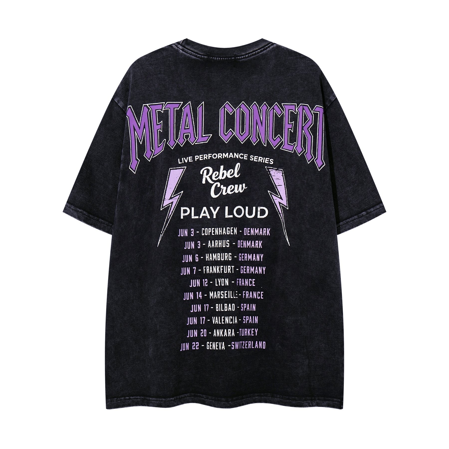 MAJESTIK Washed Rhinestone Graphic T-Shirt ¡ª back