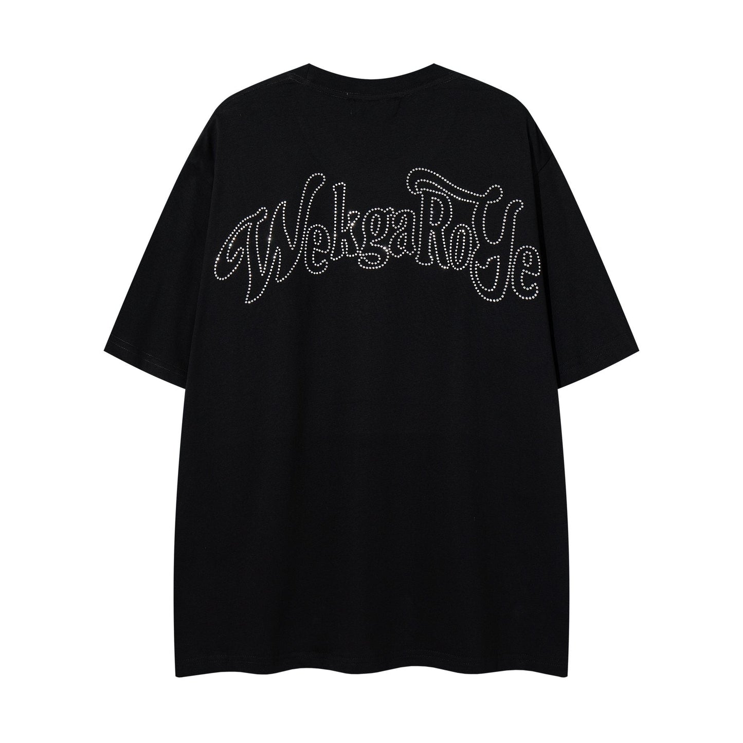 MAJESTIK Rhinestone Distressed Graphic T-Shirt ¡ª back
